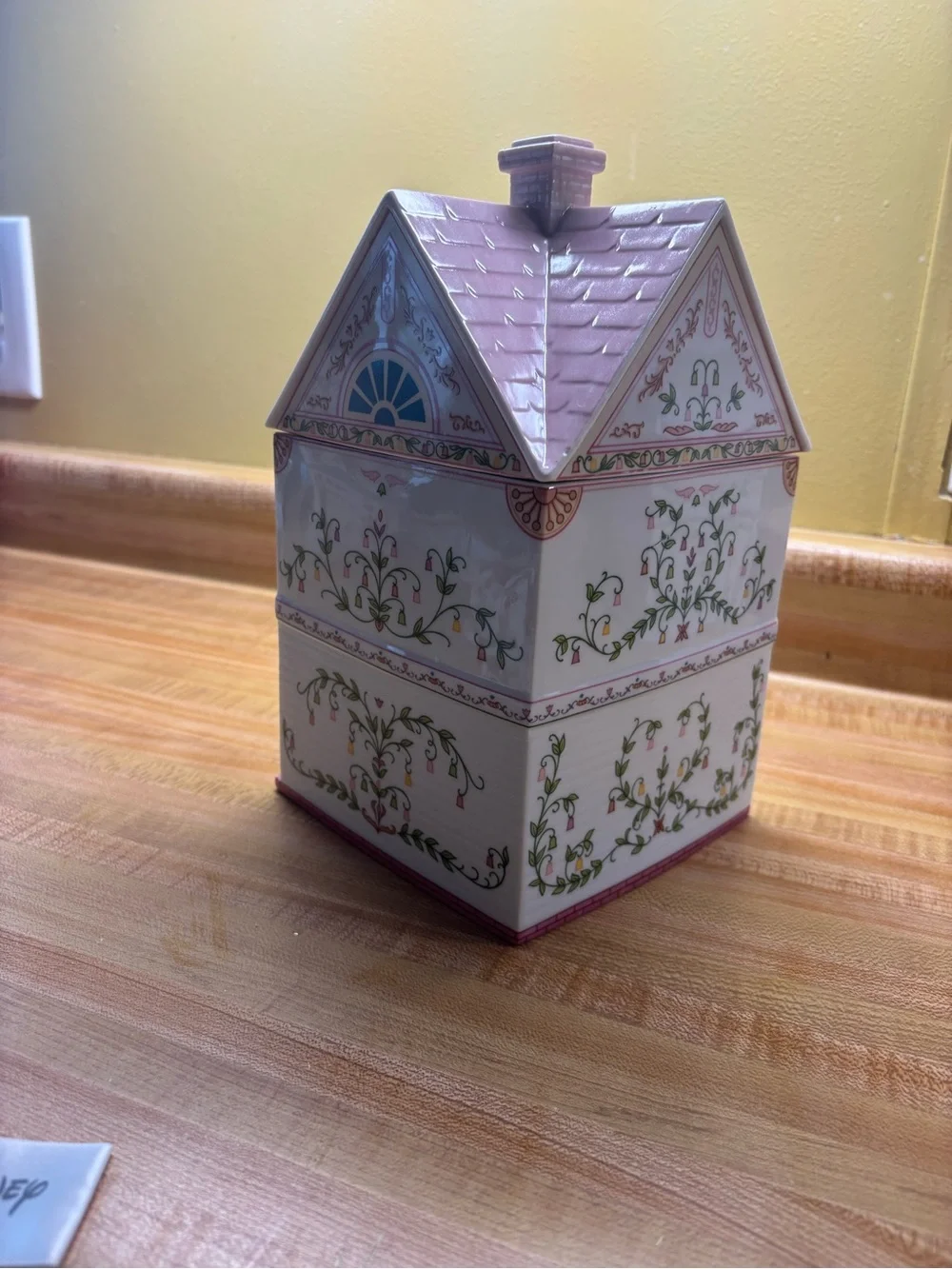 Lenox Sweet Shoppe Ceramic Sugar Canister - Pink, White, Green
